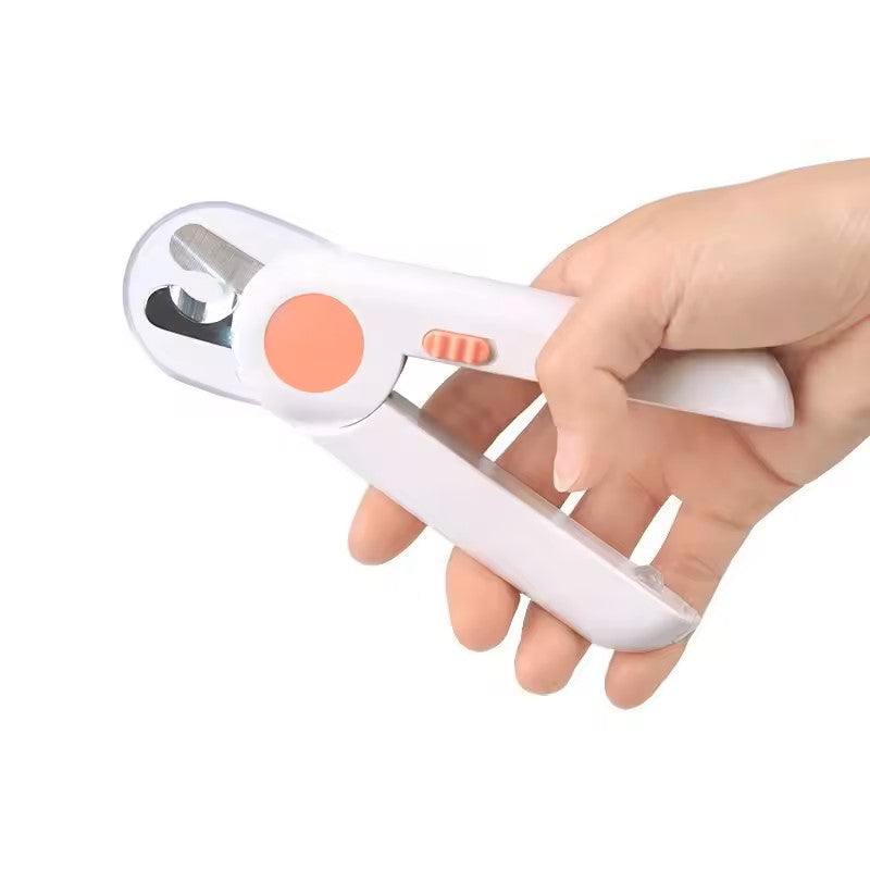 Coupe-Ongles Professionnel pour Animaux avec LED et Lime, Sécurisé et Anti-Éclaboussures, pour Chats, Chiens, Hamsters et Lapins