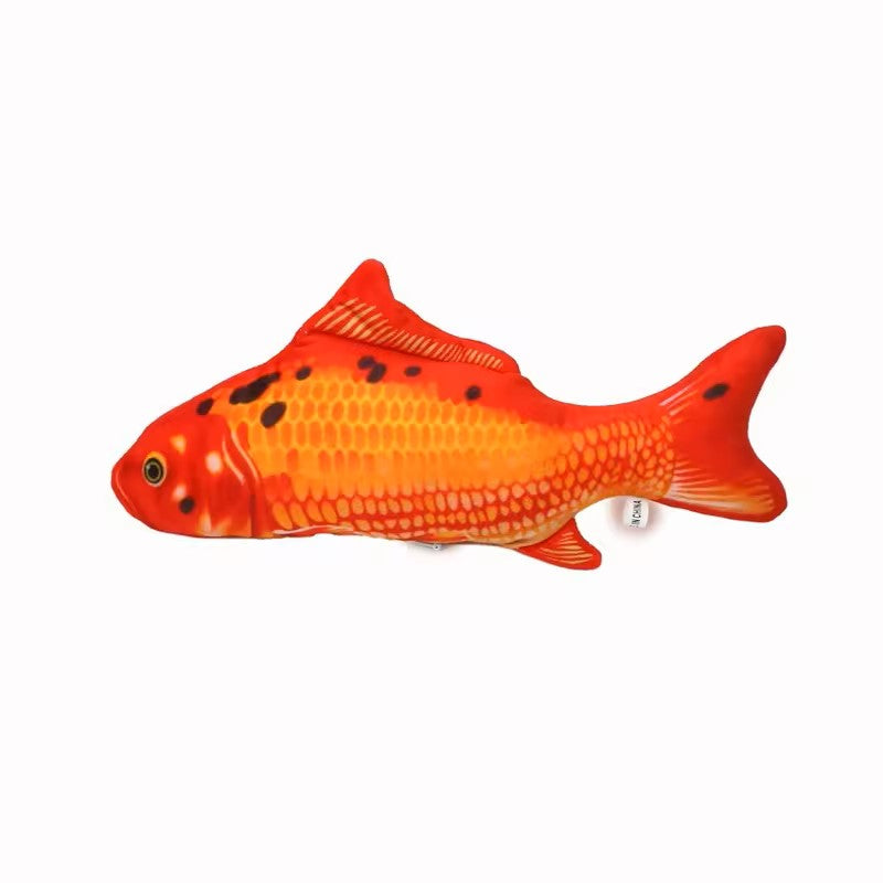 Jouet Poisson en Peluche avec Cataire, 20CM – Simulation Interactive pour Chats et Chatons