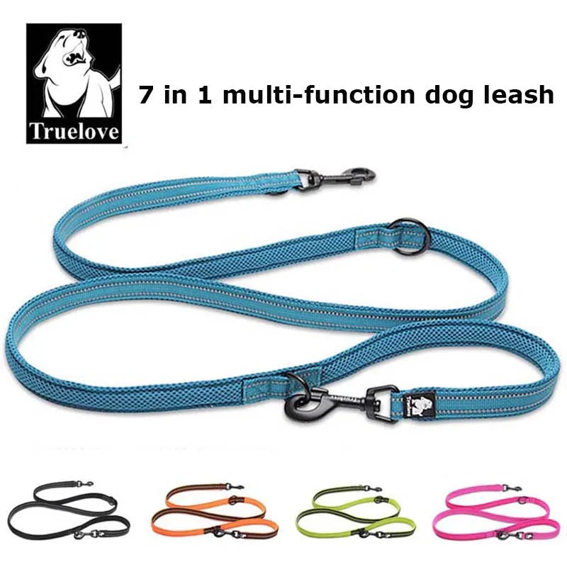 7 en 1 multi-fonction réglable chien laisse main libre laisse de dressage