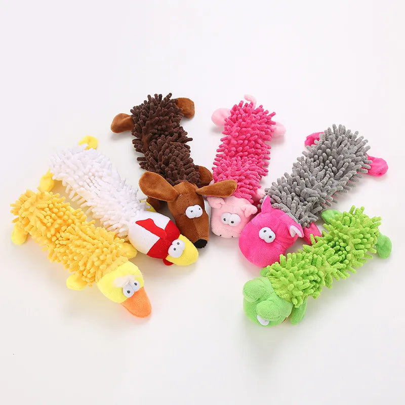 Jouet en peluche Durable pour chien, forme animale, avec couinement