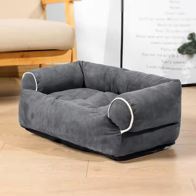 Sofa pour Chiens Confortable et Élégant en Suède et Coton de Haute Qualité