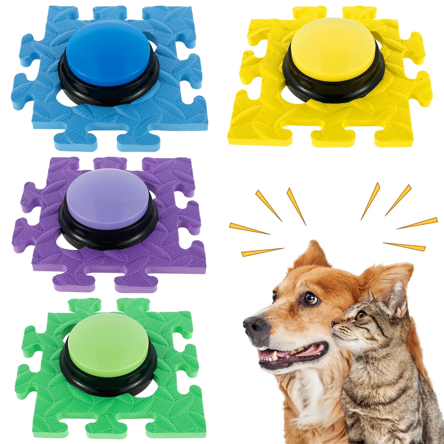 Boutons de conversation pour chien, 4 pièces, boutons d'entraînement enregistrables pour chiens et jeu