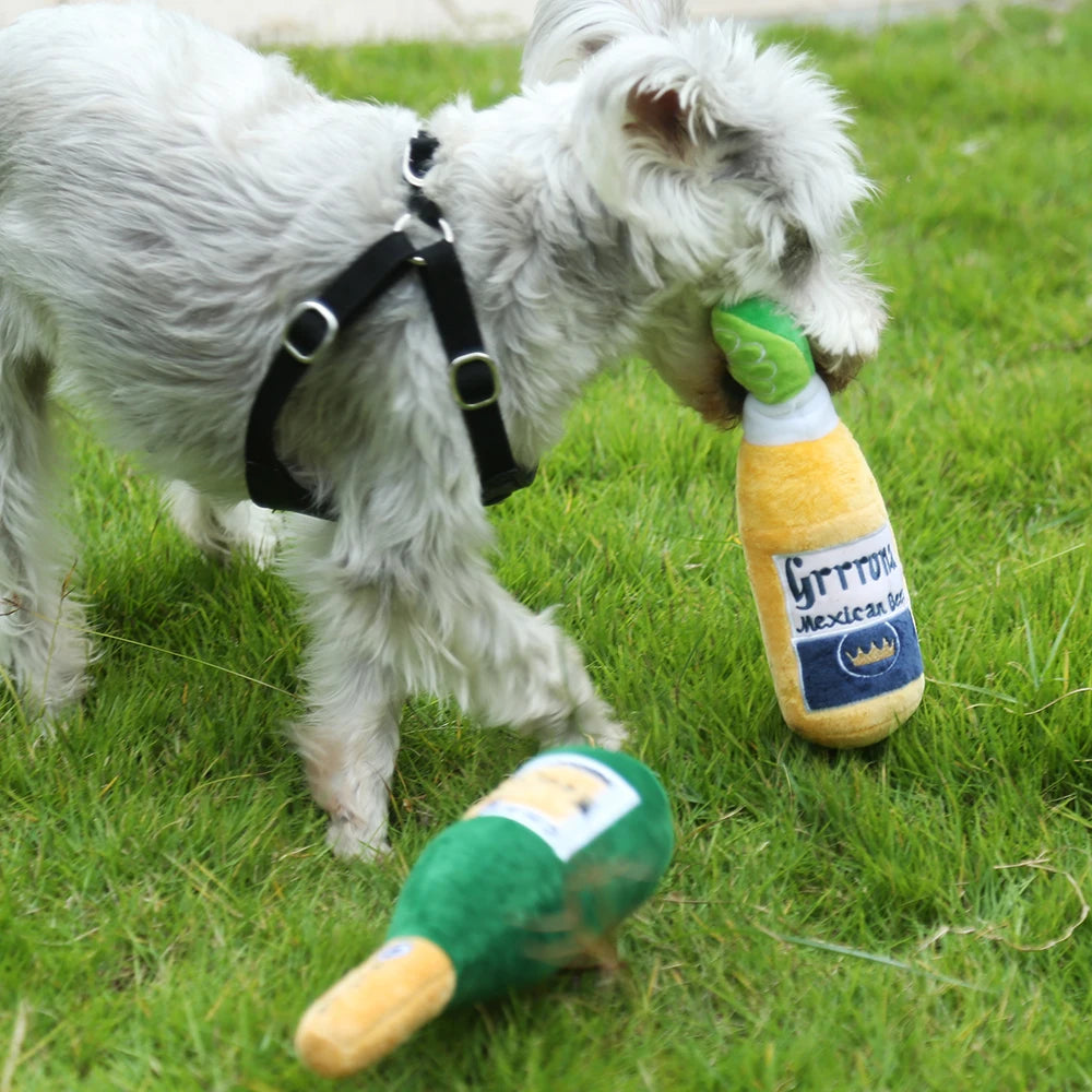 Jouet à Mâcher en Peluche pour Chiens et Chats, Design Tasse à Café, Fleece Durable