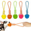 Jouets pour Chiens, Balles à Friandises Interactives, Corde en Chanvre, Balles en Caoutchouc pour Petits Chien