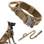 Collier pour chien, ensemble de laisse réglable, militaire, pour chiens moyen et grand, accessoires d'entraînement pour berger allemand