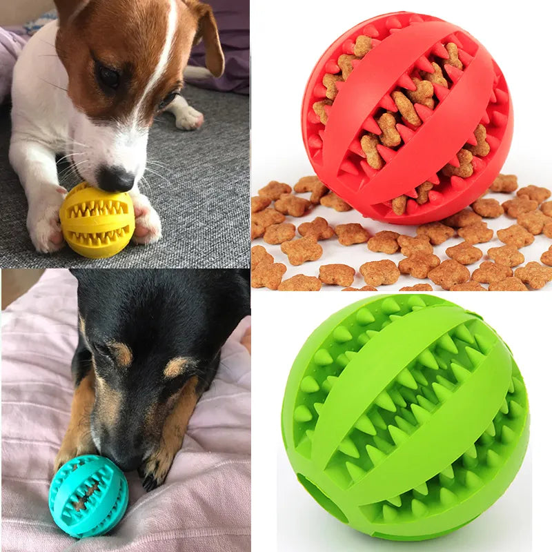 Jouet interactif pour chien, balles en caoutchouc, pour chien, chat, chiot, jouets à mâcher, boule de dents, jouets à mâcher, balles de nettoyage des dents, nourriture