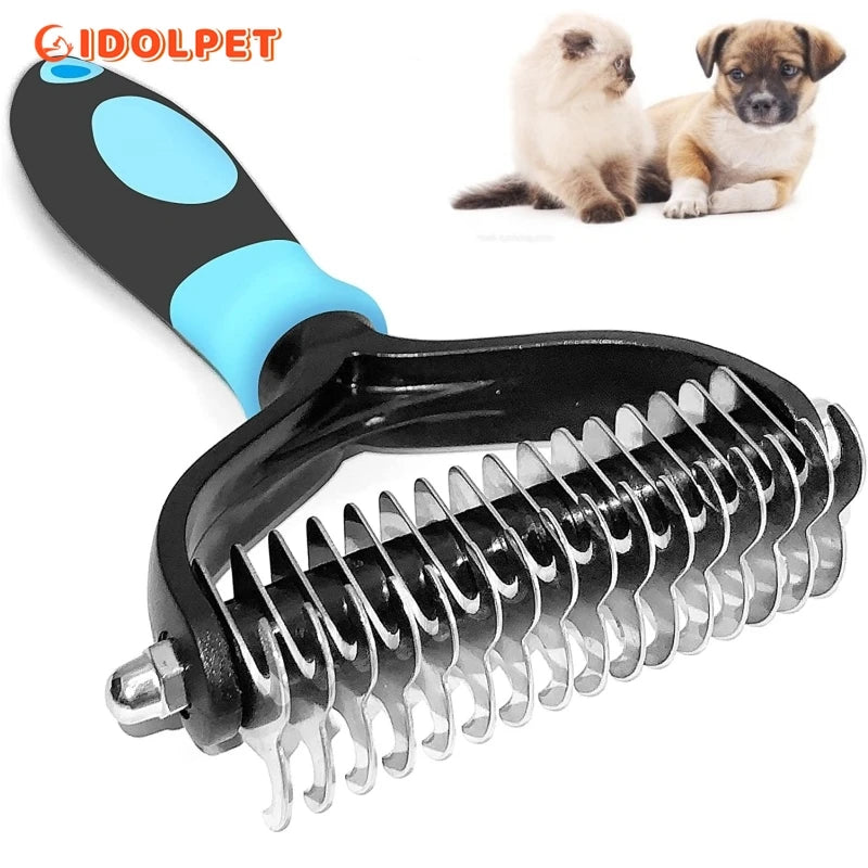 Brosse Professionnelle de Démêlage pour Animaux, Peigne 2 Faces pour Chiens et Chats