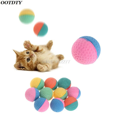 Balles en Latex colorées pour animaux de compagnie, 10 pièces, à mâcher pour chiens, chats, chiot, chaton, élastique doux, livraison directe