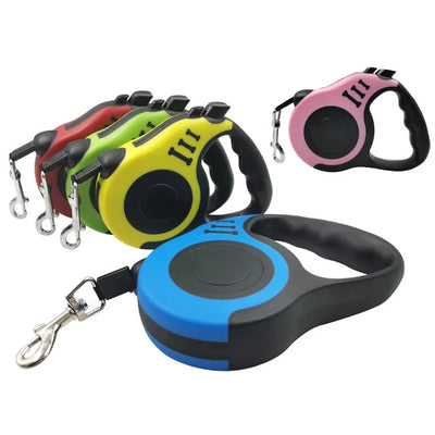 Laisse rétractable pour chien de 3 ou 5 mètres, laisse pour animaux de compagnie, corde de Traction, ceinture automatique et Flexible pour petits, moyens et grands chiens