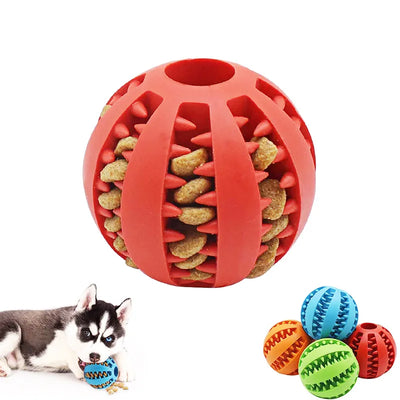 Jouets Balles pour Petits Chiens, Interactive, Élasticité, Jouet à Mâcher, Nettoyage des Dents, Balle Alimentaire en Caoutchouc