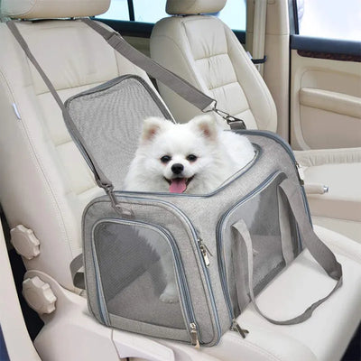 Sac de Transport Portable pour Chiens, Sac à Dos Pliable, Respirant, Agréé pour Voyage en Avion, Pour Petits Chiens et Chats