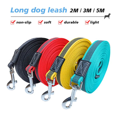 Laisse longue antidérapante pour chien, 2M, 3M, 5M, grande laisse d'entraînement pour animaux de compagnie