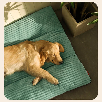 Coussin en velours côtelé pour grands chiens de taille moyenne et grande, panier de couchage pour animaux de compagnie