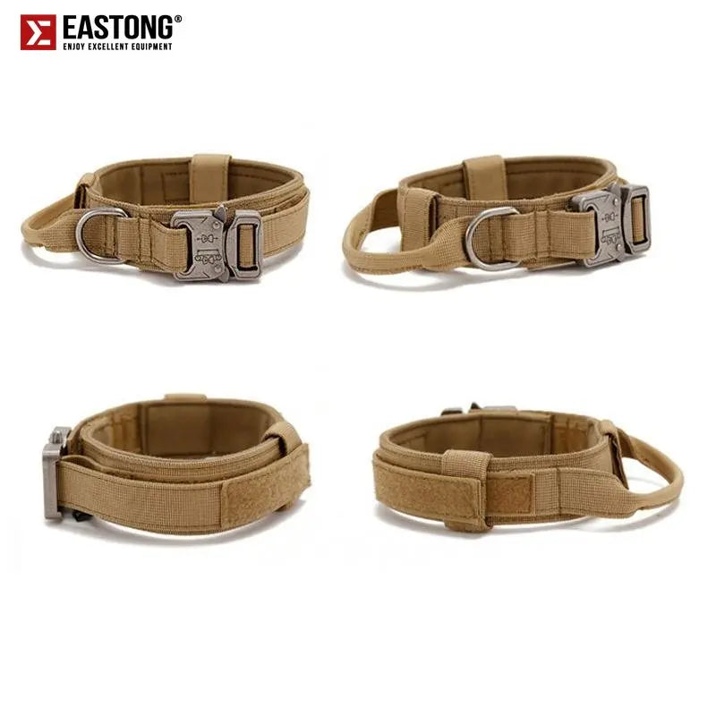 Ensemble Collier et Laisse pour Chien, Style Tactique Militaire, Réglable, Pour Berger Allemand, K9, Pour Grands Chiens