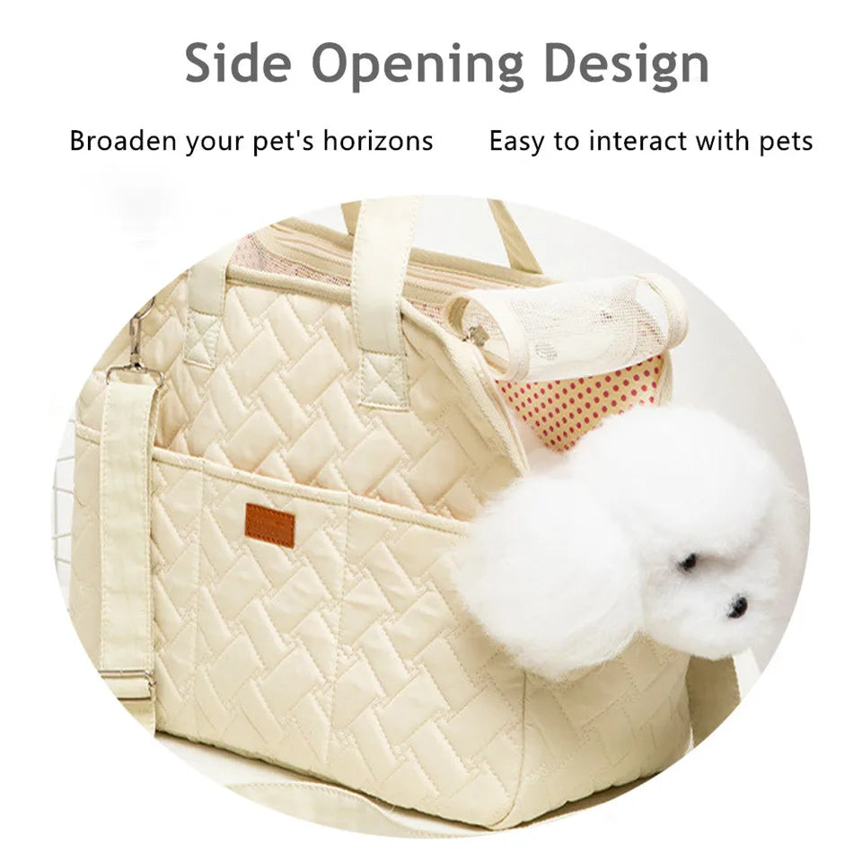 Sac à bandoulière fournitures de voyage pour animaux de compagnie chiens et chats