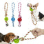 Jouets pour Chiens, Balles à Friandises Interactives, Corde en Chanvre, Balles en Caoutchouc pour Petits Chien