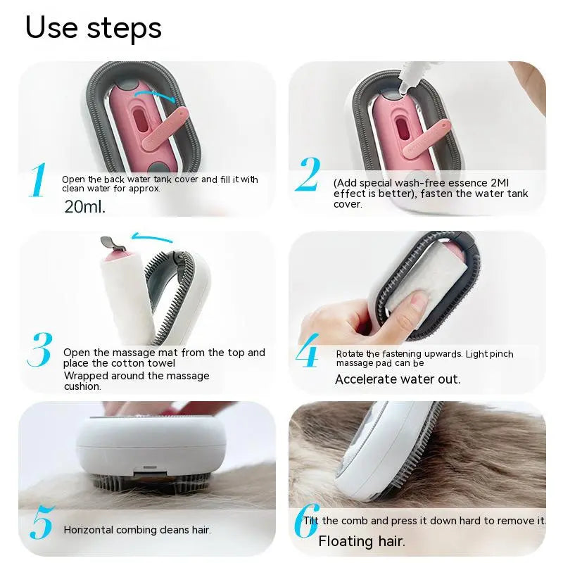 Peigne de Nettoyage pour Chats, Brosse de Retrait de Poils pour Chiens et Chats