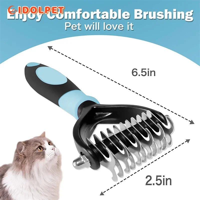 Brosse Professionnelle de Démêlage pour Animaux, Peigne 2 Faces pour Chiens et Chats